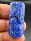 Lapis Lazuli Old Ancient Roman Sassanian King Intaglio Bead