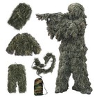 Woodland Camouflage Ghillie Suit Sniper Cloth Jungle Camo Hunting 5x pack New