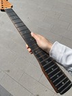 Stainless Ebony Jumbo Fret 22fret Roasting Flame Maple Electric Guitar Neck 12in