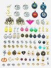Emblems Pull  Charms Stamped  Lot Of 87 Mix  Gucci Ysl Celine Dior Fendi