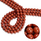 Natural Red Poppy Jasper Smooth Round Beads 4mm 6mm 8mm 10mm 12mm 15 5  Strand