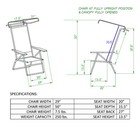 Deluxe 4 Position Aluminum Beach Chair With Canopy Shade   Storage Pouch