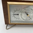 Vintage Taylor Instruments Desk Top Weather Station Mahogany Wood Mcm Barometer