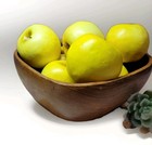 Vintage 1960s Teak Wood Bowl 10  Mid Century Modern Mcm Danish Style