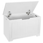 Wooden White Chest Storage Trunk Wood Bedroom Large Box Blanket Books Shoes Toys