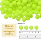 0 4inch Pom Poms For Crafts 500pcs Pompoms Fuzzy Puff Balls fluorescent Yellow