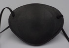Black Lambskin Eye Patch  Replaceable Elastic  Hand Made -world s Best Eye Patch