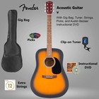 Fender Fa-25 Dreadnought Acoustic Guitar - Sunburst W  Gig Bag