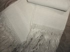 Pair Antique Large French Country Linen Towels W Fringes Never Used 57 L X 25 Vg