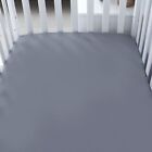Fitted Crib Sheets For Standard Crib Mattress 2 Pack 52 x28 x8  Ultra Soft Grey