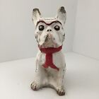 Vintage Boston Terrier Concrete Dog Statue Folk  Art Painted - Cement Yard Art