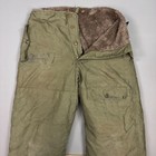 Vintage Us Army Flight Pants Mens 38 Green Ww Ii A10 Fleece Lined Military 34x30
