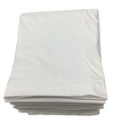 Lot Of 12 Oversized Standard  20 5x27 5  White Cotton Pillow Cases