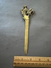 Scaled Dragon Creature Brass Letter Opener Made In Korea Vintage Desk Accessory