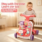 2-in-1 Baby Walker Sit-to-stand Learning Activity Center Push Toy