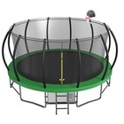 15 Ft  Outdoor Trampoline With Safety Enclosure Net  Ladder And Antirust Coating