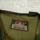 Vintage Greatland Hunting Vest Mens Medium Green Camo Padded Shoulder Bird Bag