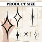 5 Pieces Mid Century Wall Decor Black Metal Vintage Starburst Retro Decor Mcm   