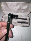 Parker 51 Vintage Pencil And Pen Set With Case   Green   Read Description