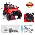 Red 2 Seater 12v Battery Kids Ride On Car Truck Toy 3 Speed mp3 led cover remote