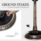 3-in-1 Garden Bird Bath Bowl Pedestal Feeder Planter Bronze Finish Large
