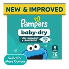 Pampers Baby-dry Diapers  Size 5  78 Count  Leakproof  Disposable  Baby Care