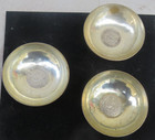 Three Antiques Persian Middle Eastern  84 Solid Silver Coin Bowl