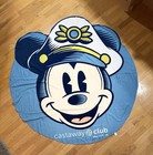 Two  2  New Disney Cruise Line Castaway Cay Round Mickey Mouse Beach Towels