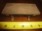 Vintage Miniature Dollhouse Wood Trestle Table 1 12 Guc 4x2x2