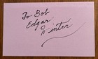 Edgar Winter Signed 3x5 Purple Index Card