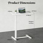 New Adjustable Overbed Table Wheels Height 28 -45  Hospital Free Shipping