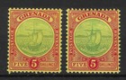 Grenada 1906-11 Badge Types To 5 - Sg77-88 Range Mint Cat  440 