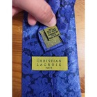Christian Lacroix 100  Silk Made In Italy Necktie Blue Floral Pattern 58  X 3 5 