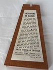 Vtg Mcm Seth Thomas Wind Up Wooden Triangular Metronome Pendulum Tempo Device