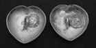 Vintage Spratling Taxco Mexican Sterling Silver Heart Buttons Set Of 2 26148