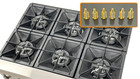 Nsf 36  Countertop 6 Burner Hot Plate 150000 Btu Natural Gas Range Grate Stove