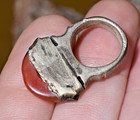 Antique Tuareg Ethnic Ring Carnelian Stone Niger African Small Ring Size 1 1 2