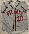     Chipper Jones Signed Atlanta Braves Custom Jersey Coa - Auto   Fast Shipping      