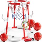 Pool Basketball Hoop  2-in-1 Floating Pool Toys Ring Game With 4 Balls And Pu   