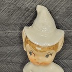 Vintage 1950   s Lefton White Pearlescent Christmas Pixie Elf Standing