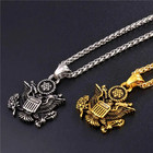 Eagle American Emblem Necklace Patriotic United States Flag Jewelry Pendant