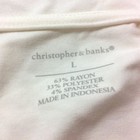 Christopher   Banks F35 Womens Shirt Crew Neck Long Sleeve White Size L New