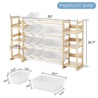 Extra Large Toy Storage - Toy Storage Organizer  Wooden Toy Organizer With 6    
