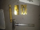 Gillette Collectible Safety Razor Gold   Silver Tone Metal Parts With Case