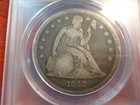 1842 United States Seated Liberty Silver Dollar  1 - Anacs Graded Vg 8
