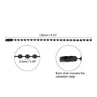 20pcs Ball Bead Chain Metal Ball Chain With Connectors Black