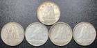  lot Of 5  Canada 10 Cents Silver Coins  1944    4  1947