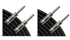  2  Pack 15 Ft Professional Low-noise 1 4  To 1 4  Guitar Instrument Audio Cable