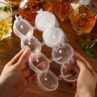 New 4ball Bar Silicone Ice Cube Maker Mold Sphere Large Tray Whiskey Diy Mould