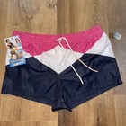 Vtg 70s 80s Swim Trunks Athletic Track Shorts Defender Colorblock Nos Mens Small